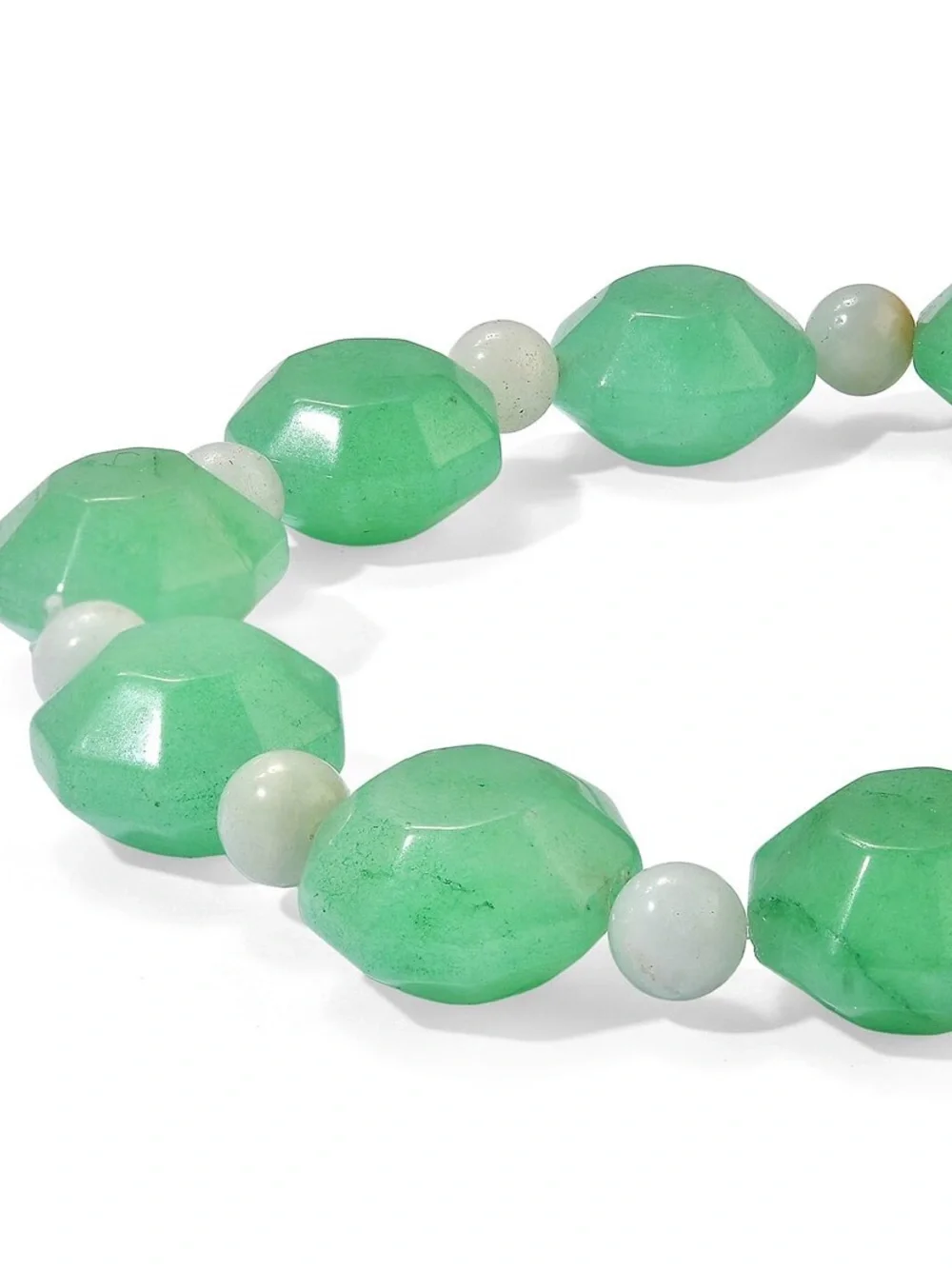 Green Adventurine and Amazonite  Beaded Stretch Bracelet